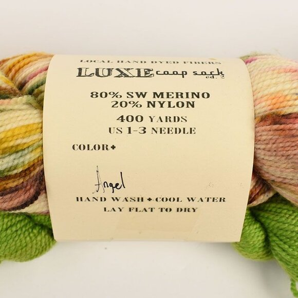 Chelsea Luxe Coop Sock Yarn Set Superwash Merino Nylon 400 Yds Angel Colorway - Picture 3 of 3